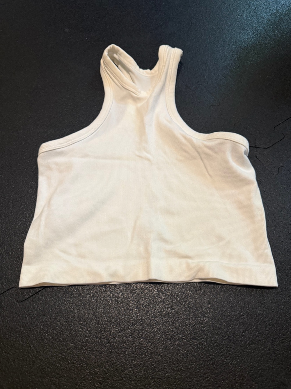 FP Movement- White Cropped Racerback Tank Top
